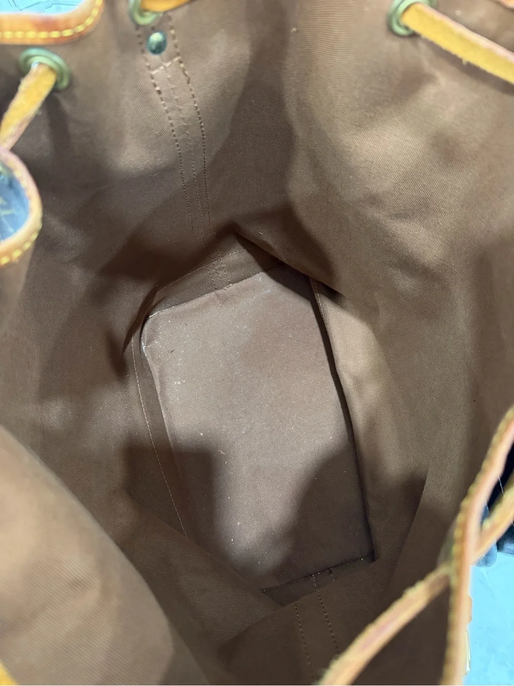 Louis Vuitton Monogram Drawstring Hobo in Brown and Tan